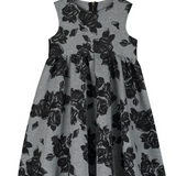 LCF BLACK FLOWER NEOPRENE DRESS (2-XS)