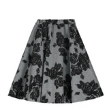 LCF BLACK FLOWER NEOPRENE SKIRT (12-M)