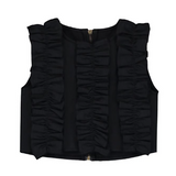 LCF DENIM RUFFLE TOP (10-M)