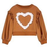 LCF LACE HEART SWEATSHIRT (2-11Y)