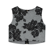 LCF BLACK FLOWER NEOPRENE TOP (12-M)