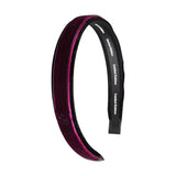 LIMITED EDITION TWO TONE VELVET HEADBAND BURGUNDY/BLACK