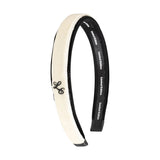 LIMITED EDITION TWO TONE VELVET HEADBAND IVORY/BLACK