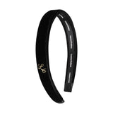LIMITE DEDITION TWO TONE VELVET HEADBAND BLACK