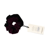 LIMITED EDITION 2 TONE VELVET SCRUNCHIE BRGNDY/BLK