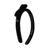 LIMITED EDITION BRUSHED WOOL BOW HEADBAND BLACK