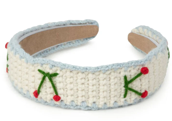LE ENFANT HAND STITCH CHERRY HAIRBAND (OS)