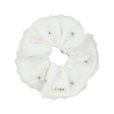 LE ENFANT LACE TRIM SCRUNCHIE WHITE (OS)