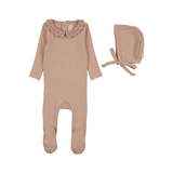 LILETTE CROCHET COLLAR FOOTIE SET (3M-9M)
