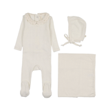 LILETTE CROCHET COLLAR LAYETTE SET (3M-6M)