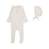 LILETTE EMBLEM EMBROIDERED FOOTIE SET (3M-6M)