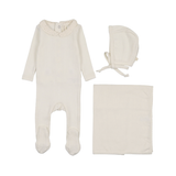 LILETTE CROCHET COLLAR LAYETTE SET (3M-6M)
