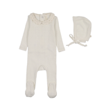 LILETTE CROCHET COLLAR FOOTIE SET (3M-9M)