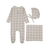 LILETTE TARTAN PRINT LAYETTE SET (3M-6M)