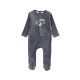 LILETTE STITCHED GRAPHIC VELOUR FOOTIE (6M-24M)