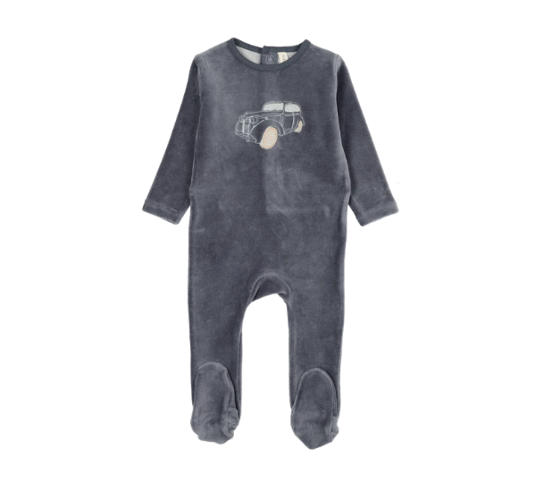 LILETTE STITCHED GRAPHIC VELOUR FOOTIE (6M-24M)