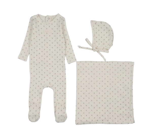 LILETTE FLORET PRINT LAYETTE SET (NB-6M) - Klade Children's Boutique
