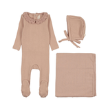 LILETTE CROCHET COLLAR LAYETTE SET (3M-6M)