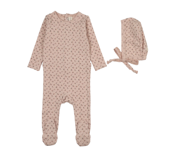 LILETTE CHERRY BLOSSOM FOOTIE SET (3M-9M)