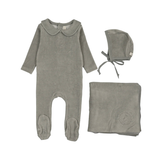 LILETTE VELOUR CREST EMBLEM LAYETTE SET (3M-6M)