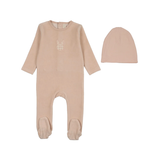 LILETTE VELOUR GINGHAM BUNNY FOOTIE SET (3M-6M)