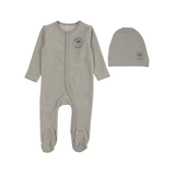LILETTE VELOUR SNAP DOWN FOOTIE SET (3M-6M)