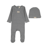 LILETTE STRIPED BEBE FOOTIE SET (3M-9M)