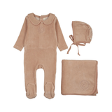 LILETTE VELOUR CREST EMBLEM LAYETTE SET (3M-6M)