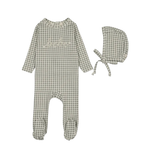 LILETTE GINGHAM BEBE FOOTIE SET (3M-9M)