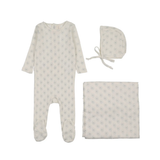 LILETTE GEO FLORAL PRINTED LAYETTE SET (3M-6M)