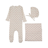 LILETTE GEO FLORAL PRINTED LAYETTE SET (3M-6M)