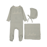 LILETTE GINGHAM BEBE LAYETTE SET (3M-6M)