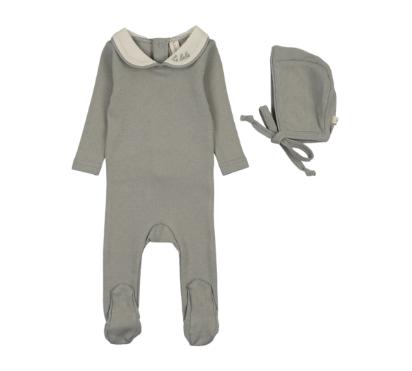 LILETTE LE BEBE POINTELLE FOOTIE SET (3M-9M)