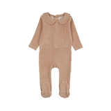LILETTE VELOUR CREST EMBLEM FOOTIE (12M-24M)