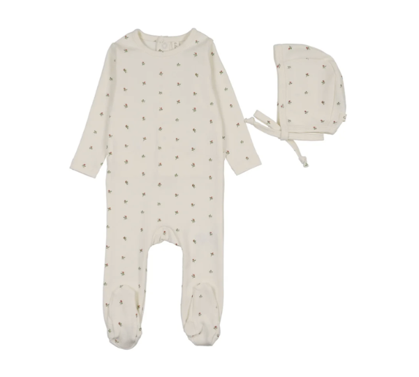LILETTE BITSY FLORAL FOOTIE SET (3M-9M)