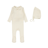 LILETTE FINE POINTELLE COLLAR FOOTIE SET (3M-6M)