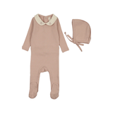 LILETTE SWEETHEART COLLAR FOOTIE SET (6M-12M)