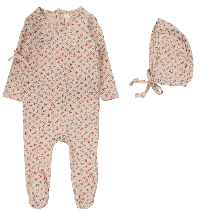 LILETTE BOUQUET FLORAL FOOTIE SET (6M-9M)