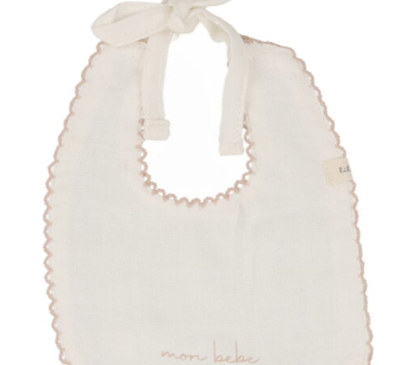 LILETTE EDGED MUSLIN BIB (OS)