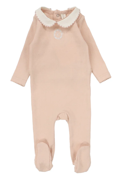 LILETTE EMBLEM EMBROIDERED FOOTIE (6M-24M) - Klade Children's Boutique