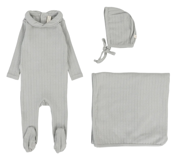 LILETTE FINE POINTELLE COLLAR LAYETTE SET (NB-6M) - Klade Children's Boutique