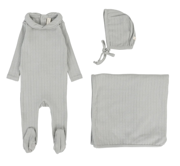 LILETTE FINE POINTELLE COLLAR LAYETTE SET (NB-6M) - Klade Children's Boutique