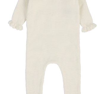 LILETTE KNIT COLLAR RUFFLE FOOTIE (NB-12M)