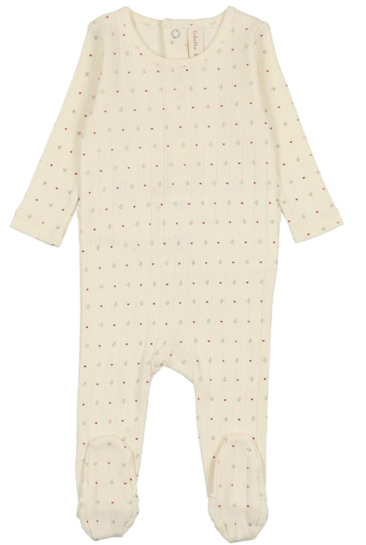 LILETTE LINEAR PRINTED FOOTIE (12M)