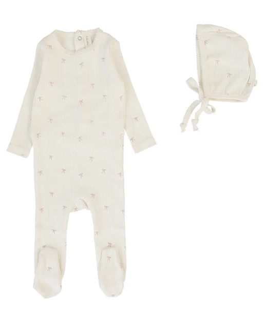 LILETTE PRINTED POINTELLE FOOTIE SET (NB-6M)