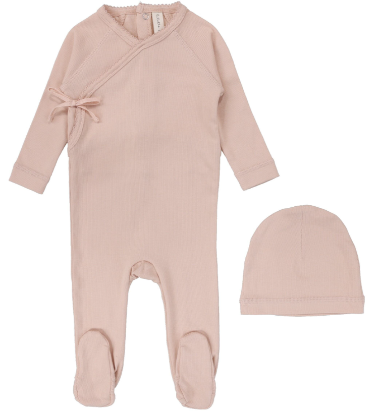 Lilette Wrapover Footie - Pale Pink Lilette Wrapover Footie - Pale Pink