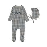 LILETTE GINGHAM BEBE FOOTIE SET (3M-9M)