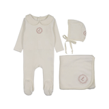 LILETTE VELOUR CREST EMBLEM LAYETTE SET (3M-6M)