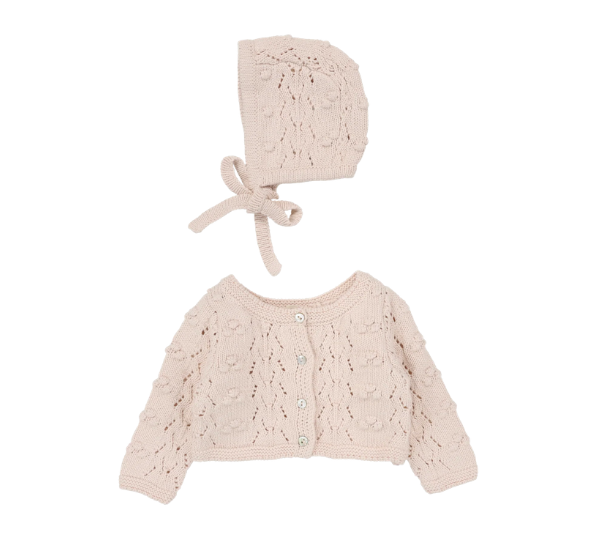 LILETTE POPCORN WEAVE CARDIGAN SET (3M-24M)