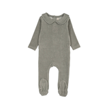 LILETTE VELOUR CREST EMBLEM FOOTIE (12M-24M)